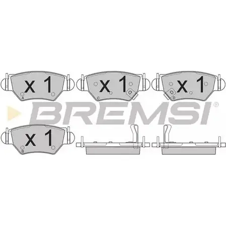 Тормозные колодки, дисковые, комплект BREMSI 23052 21 992 BP2812 4300919 изображение 0