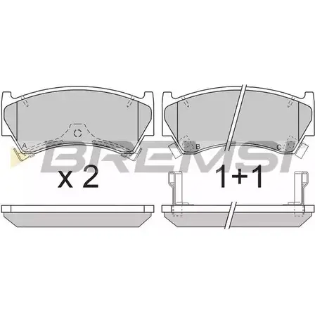Тормозные колодки, дисковые, комплект BREMSI 4300932 2 4089 BP2826 SPA826 изображение 0