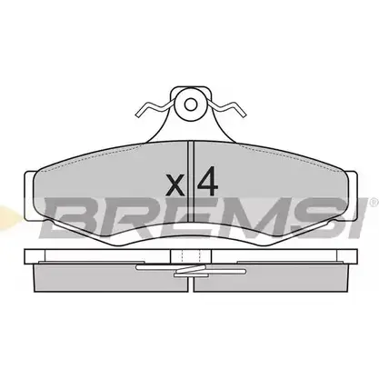 Тормозные колодки, дисковые, комплект BREMSI BP2851 4300957 SPA851 2323 7