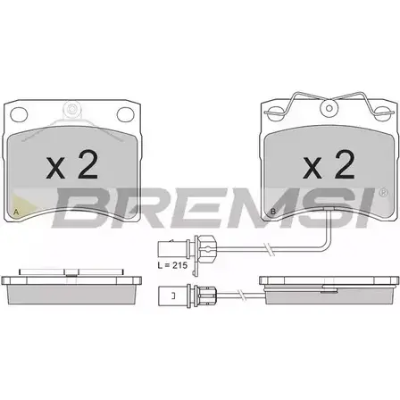 Тормозные колодки, дисковые, комплект BREMSI 4300973 23176 231 75 BP2869 изображение 0