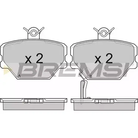 Тормозные колодки, дисковые, комплект BREMSI 4300985 2 1998 BP2881 21999 изображение 0