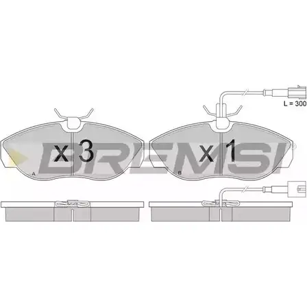 Тормозные колодки, дисковые, комплект BREMSI 2 3602 SPA888 BP2888 4300992