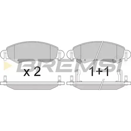 Тормозные колодки, дисковые, комплект BREMSI 2325 3 4301010 BP2907 23254