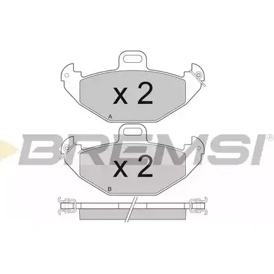 Тормозные колодки, дисковые, комплект BREMSI 21965 BP2922 4301025 2 1964