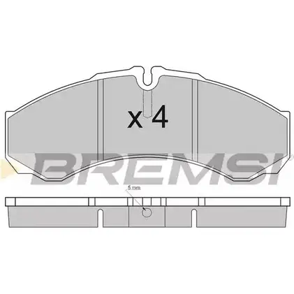 Тормозные колодки, дисковые, комплект BREMSI BP2925 4301028 29 121 SPA925 изображение 0