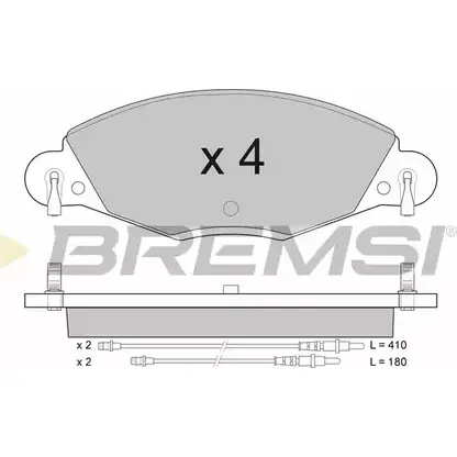 Тормозные колодки, дисковые, комплект BREMSI 4301040 2 3272 23273 BP2937 изображение 0