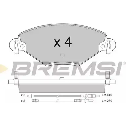 Тормозные колодки, дисковые, комплект BREMSI BP2939 2327 4 23277 4301042