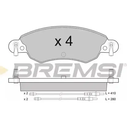 Тормозные колодки, дисковые, комплект BREMSI BP2940 4301043 23 275 23276 изображение 0
