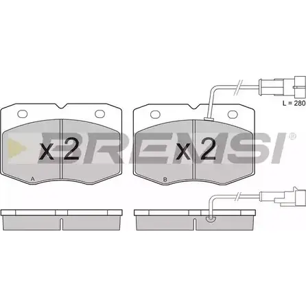 Тормозные колодки, дисковые, комплект BREMSI SPA949 BP2949 4301052 291 39 изображение 0