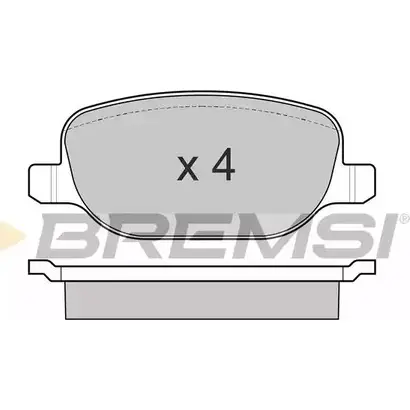 Тормозные колодки, дисковые, комплект BREMSI 2 3760 4301126 23811 BP3024 изображение 0