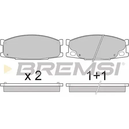 Тормозные колодки, дисковые, комплект BREMSI 2 3942 4301168 SPB066 BP3066 изображение 0