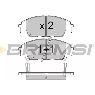 Тормозные колодки, дисковые, комплект BREMSI 4301179 23179 BP3077 2 3178