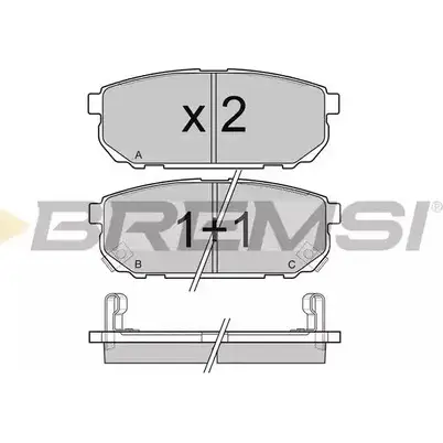 Тормозные колодки, дисковые, комплект BREMSI SPB105 BP3105 4301207 2399 7