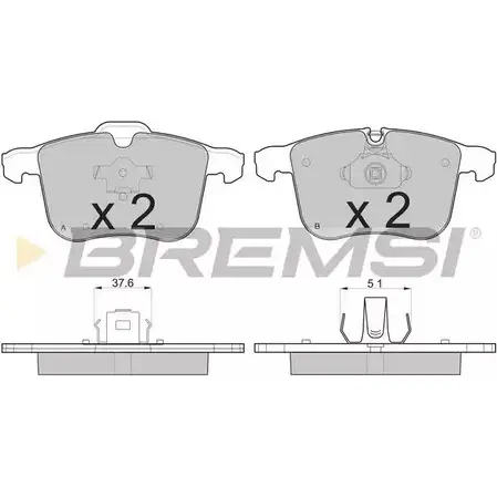 Тормозные колодки, дисковые, комплект BREMSI 4301211 2340 4 23405 BP3109 изображение 0