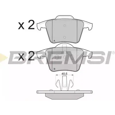 Тормозные колодки, дисковые, комплект BREMSI 4301212 BP3110 24012 24 011 изображение 0