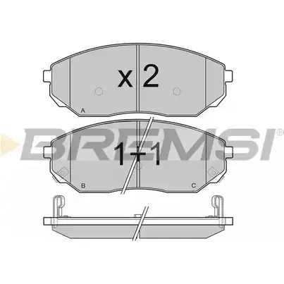 Тормозные колодки, дисковые, комплект BREMSI 4301218 SPB116 2409 2 BP3116 изображение 0