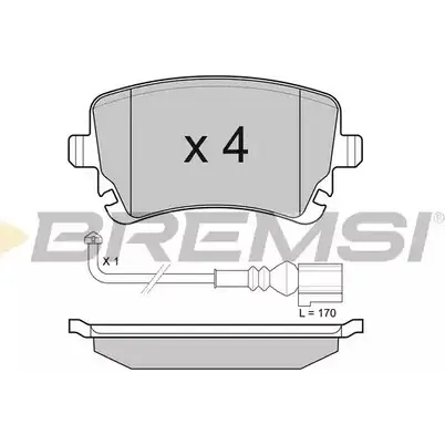 Тормозные колодки, дисковые, комплект BREMSI 4301242 BP3140 2 3326 SPB140