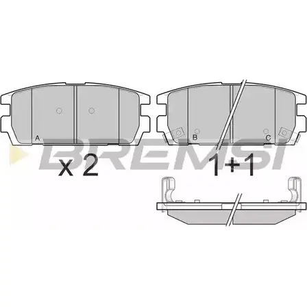 Тормозные колодки, дисковые, комплект BREMSI 2 3813 4301245 BP3143 SPB143 изображение 0