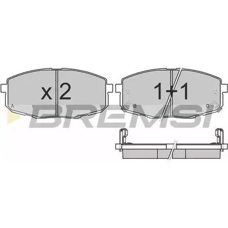 Тормозные колодки, дисковые, комплект BREMSI 4301249 2 3966 23987 BP3147