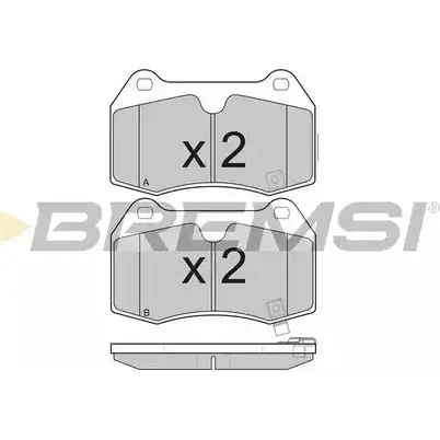 Тормозные колодки, дисковые, комплект BREMSI 4301267 SPB165 231 42 BP3165 изображение 0