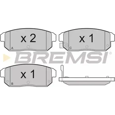 Тормозные колодки, дисковые, комплект BREMSI BP3184 SPB184 4301286 241 35 изображение 0