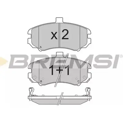 Тормозные колодки, дисковые, комплект BREMSI 2 4369 4301299 24373 BP3197 изображение 0