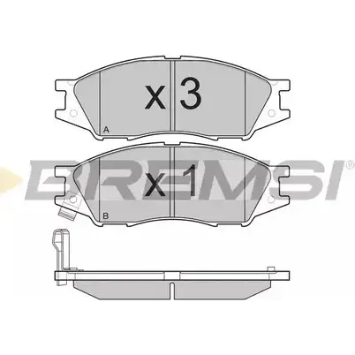 Тормозные колодки, дисковые, комплект BREMSI 24648 BP3208 2464 7 4301310 изображение 0