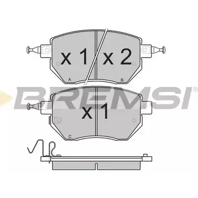 Тормозные колодки, дисковые, комплект BREMSI 4301312 BP3210 23 834 24056