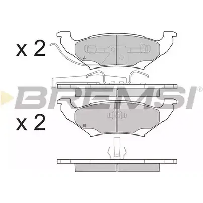 Тормозные колодки, дисковые, комплект BREMSI BP3223 SPB223 4301325 2 3626 изображение 0