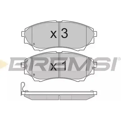 Тормозные колодки, дисковые, комплект BREMSI 2435 3 24354 4301334 BP3232 изображение 0