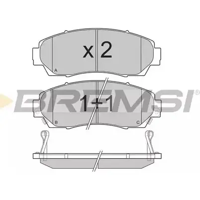 Тормозные колодки, дисковые, комплект BREMSI SPB258 4301359 243 42 BP3258