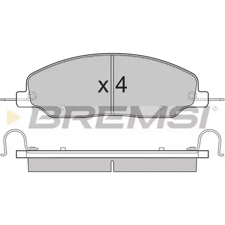 Тормозные колодки, дисковые, комплект BREMSI 2451 3 SPB312 4301413 BP3312 изображение 0