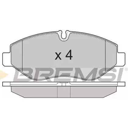 Тормозные колодки, дисковые, комплект BREMSI 29 229 SPB324 BP3324 4301425