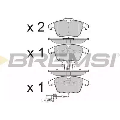 Тормозные колодки, дисковые, комплект BREMSI BP3348 2470 5 4301449 24706 изображение 0