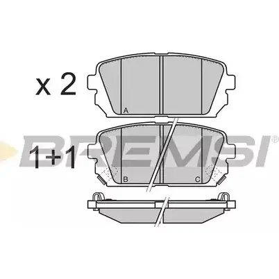 Тормозные колодки, дисковые, комплект BREMSI 24 491 4301460 BP3359 24492 изображение 0