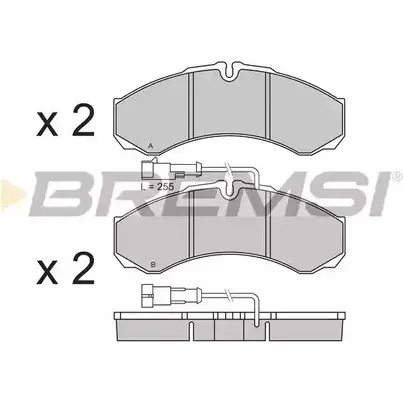 Тормозные колодки, дисковые, комплект BREMSI SPB361 BP3361 4301462 2 9121 изображение 0