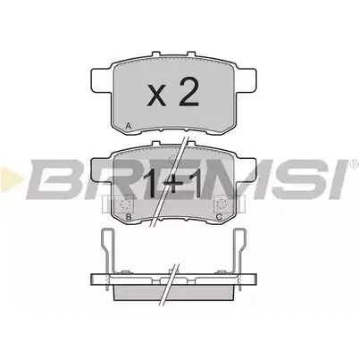 Тормозные колодки, дисковые, комплект BREMSI 24661 4301471 BP3370 2 4435 изображение 0