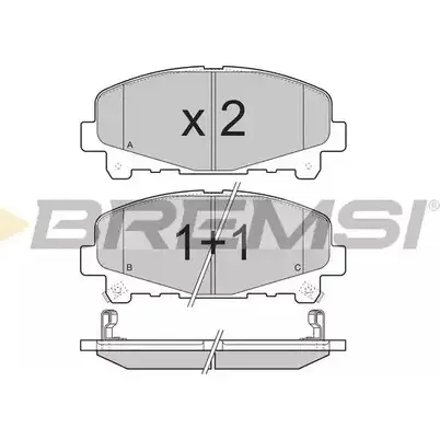 Тормозные колодки, дисковые, комплект BREMSI 247 66 4301474 BP3373 24785 изображение 0