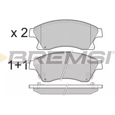 Тормозные колодки, дисковые, комплект BREMSI BP3404 25032 2 5031 4301505 изображение 0