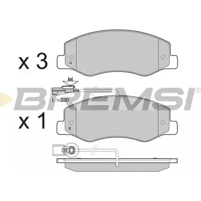 Тормозные колодки, дисковые, комплект BREMSI 4301541 BP3440 25173 251 72 изображение 0