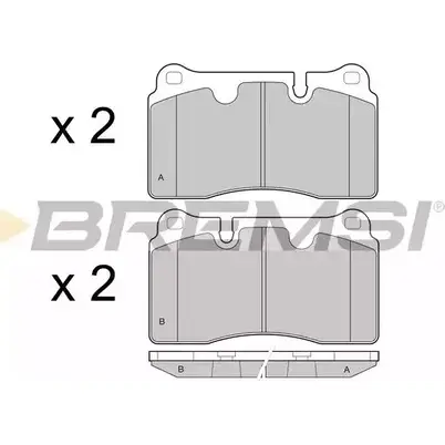 Тормозные колодки, дисковые, комплект BREMSI 20217 BP3444 2020 1 4301545 изображение 0