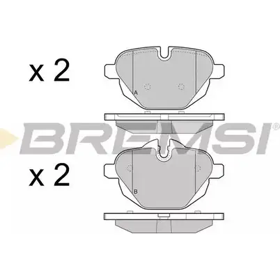 Тормозные колодки, дисковые, комплект BREMSI BP3449 4301550 2456 1 24562 изображение 0