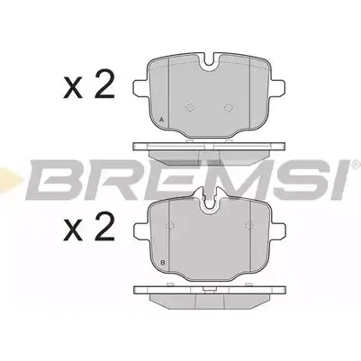 Тормозные колодки, дисковые, комплект BREMSI 24704 247 03 BP3450 4301551