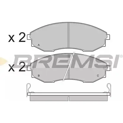 Тормозные колодки, дисковые, комплект BREMSI BP3480 4301581 SPB48 0 GFPQSI