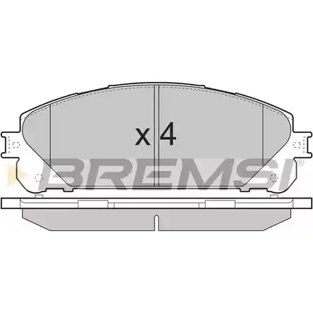 Тормозные колодки, дисковые, комплект BREMSI SPB481 4301582 BP3481 24 452