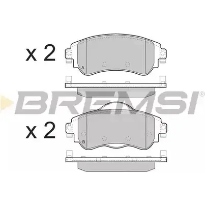 Тормозные колодки, дисковые, комплект BREMSI 2522 0 4301592 25221 BP3491 изображение 0