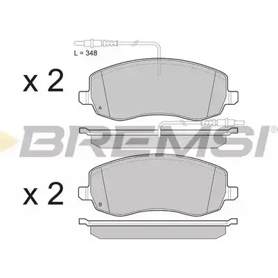 Тормозные колодки, дисковые, комплект BREMSI 4301600 2 4839 BP3499 24840 изображение 0