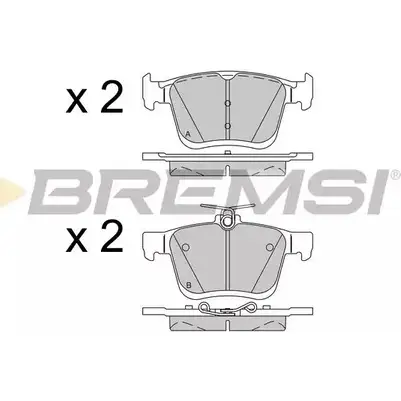 Тормозные колодки, дисковые, комплект BREMSI 250 08 25010 4301619 BP3518 изображение 0