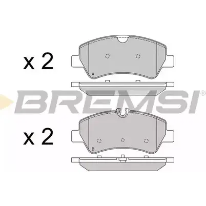 Тормозные колодки, дисковые, комплект BREMSI BP3526 25 603 4301627 25604 изображение 0