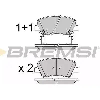 Тормозные колодки, дисковые, комплект BREMSI 25693 BP3529 2 5692 4301630